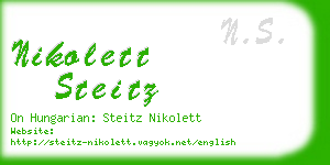 nikolett steitz business card